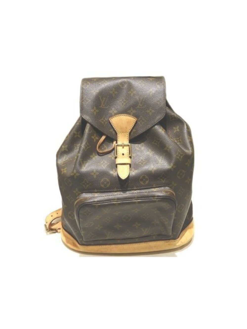Louis Vuitton Montsouris GM Backpack Monogram Pocket Belt Opening/closing